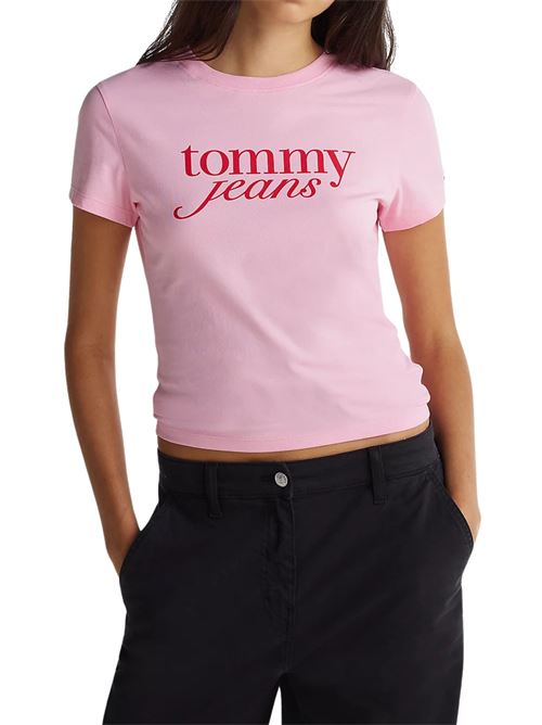 T-shirt rosa in cotone Tommy Jeans | DW0DW19447TPF